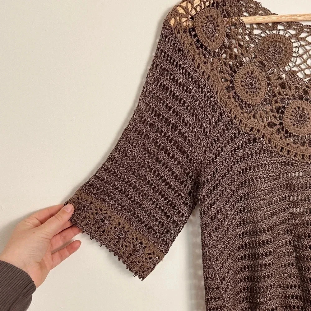 Crochet top in silky yarn - Marks & Spencer Autograph brand - as new - S - Picture 4 of 8